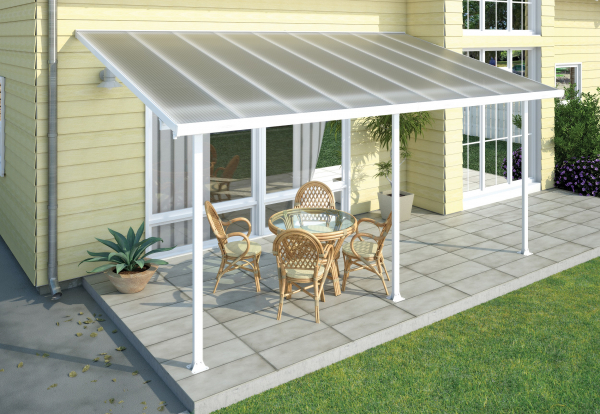 Palram-Canopia Terrassenüberdachung Feria 3x5 weiß TxB 295x546cm 8mm HKP