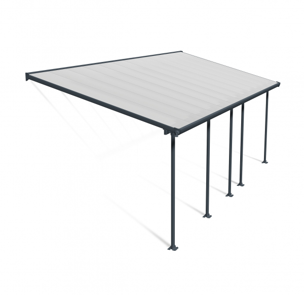 Palram-Canopia Terrassenüberdachung Feria 3x7 anthrazit TxB 295x730cm 8mm HKP