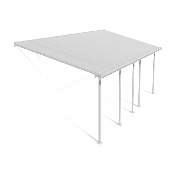 Palram-Canopia Terrassenüberdachung Feria 3x7 weiß TxB 295x730cm 8mm HKP