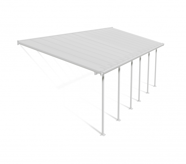 Palram-Canopia Terrassenüberdachung Feria 3x8 weiß TxB 295x850cm 8mm HKP