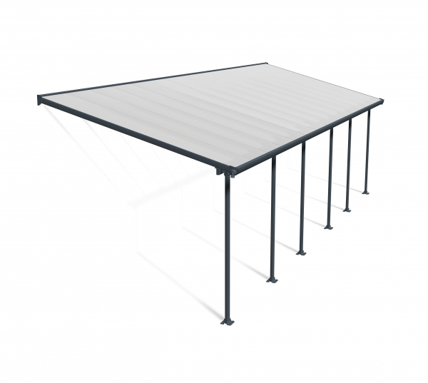 Palram-Canopia Terrassenüberdachung Feria 3x9 anthrazit TxB 295x915cm 8mm HKP