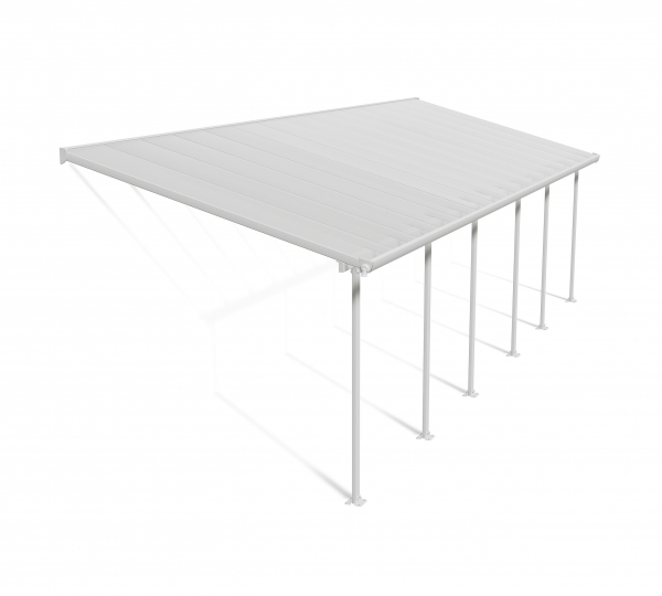 Palram-Canopia Terrassenüberdachung Feria 3x9 weiß TxB 295x915cm 8mm HKP
