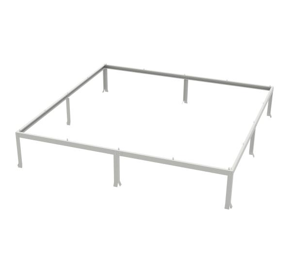 Vitavia Fundamentsrahmen für Modell 6700/7600 LxBxH 254x254x6cm Stahlblech grau