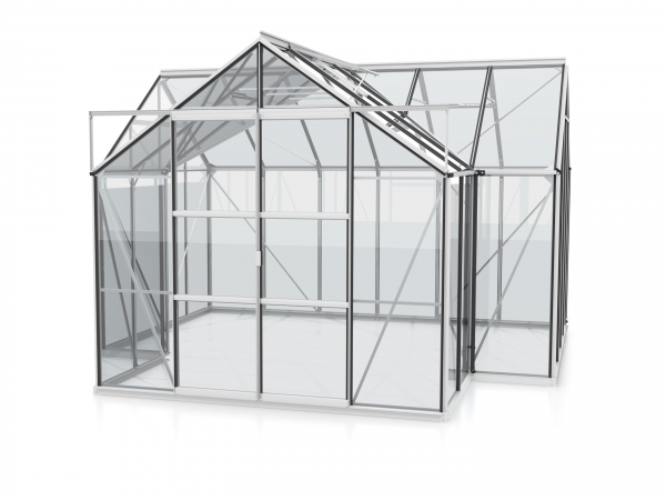 Vitavia Gewächshaus Sirius 383x383cm 13m² ESG Glas inkl.Fundament Alu eloxiert