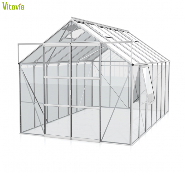 Vitavia Gewächshaus Jupiter 11500 BxT 257x445cm ESG Glas 11,5m² Alu eloxiert