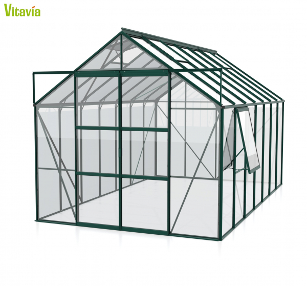 Vitavia Gewächshaus Jupiter 11500 BxTxH 257x445x248cm ESG Glas Alu smaragd