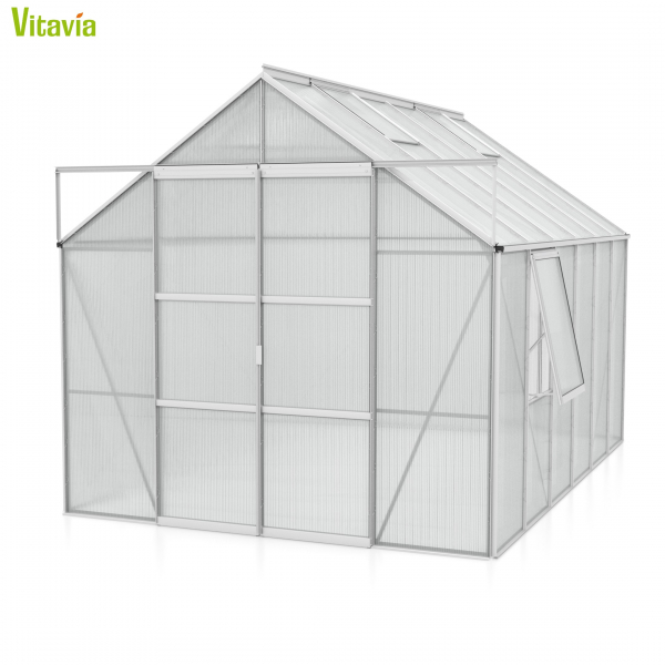 AKTION Vitavia Gewächshaus Jupiter 9900 257x383 HKP 4mm Alu eloxiert + 2 Dachlüfter gratis