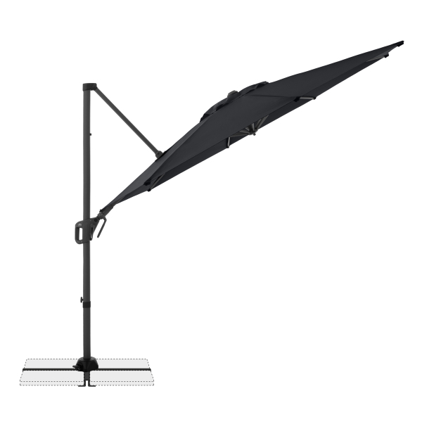 Doppler Multifunktionaler Pendelschirm LIFE 310cm Side Anthrazit inkl.Ständer