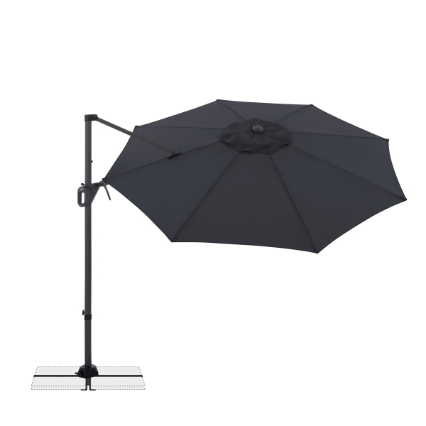 Doppler Multifunktionaler Pendelschirm LIFE 310cm Side Anthrazit inkl.Ständer