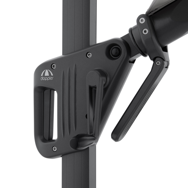 Doppler Multifunktionaler Pendelschirm LIFE 310cm Side Hellgrau inkl.Ständer