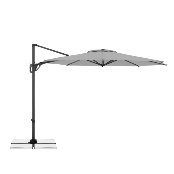 Doppler Multifunktionaler Pendelschirm LIFE 310cm Side Hellgrau inkl.Ständer