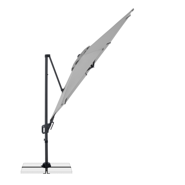 Doppler Multifunktionaler Pendelschirm LIFE 310cm Side Hellgrau inkl.Ständer