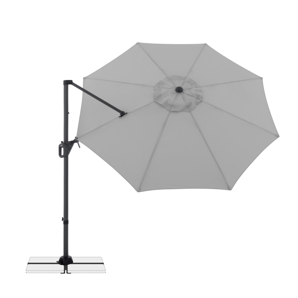 Doppler Multifunktionaler Pendelschirm LIFE 310cm Side Hellgrau inkl.Ständer