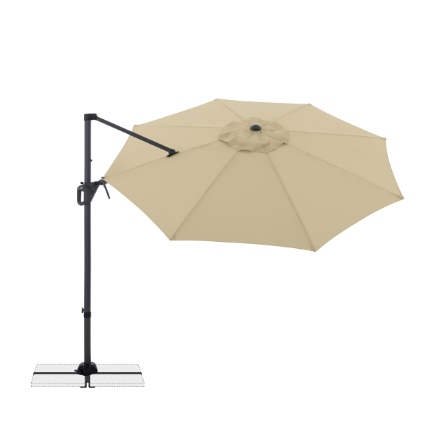 Doppler Multifunktionaler Pendelschirm LIFE 310cm Side Sand inkl.Ständer