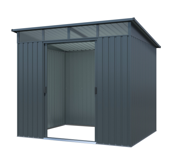 Pergart Pultdach Gerätehaus Lübeck 88 BxTxH 239x236x202cm 5m² Anthrazit