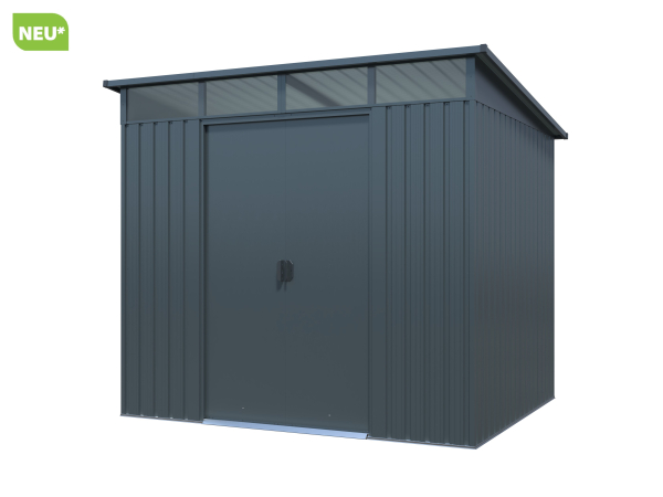 Pergart Pultdach Gerätehaus Lübeck 88 BxTxH 239x236x202cm 5m² Anthrazit