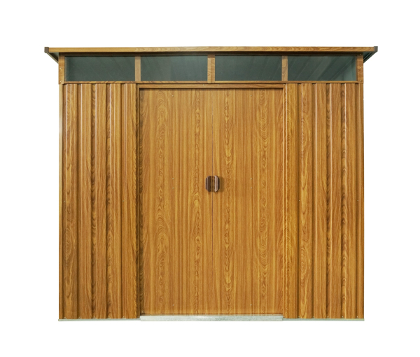 Pergart Pultdach Gerätehaus Lübeck 88 BxTxH 239x236x202cm 5m² Holzoptik