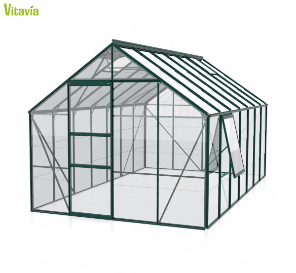 Vitavia Gewächshaus Meridian 1 11500 BxTxH 257x445x232cm ESG Glas 11,5m² smaragd