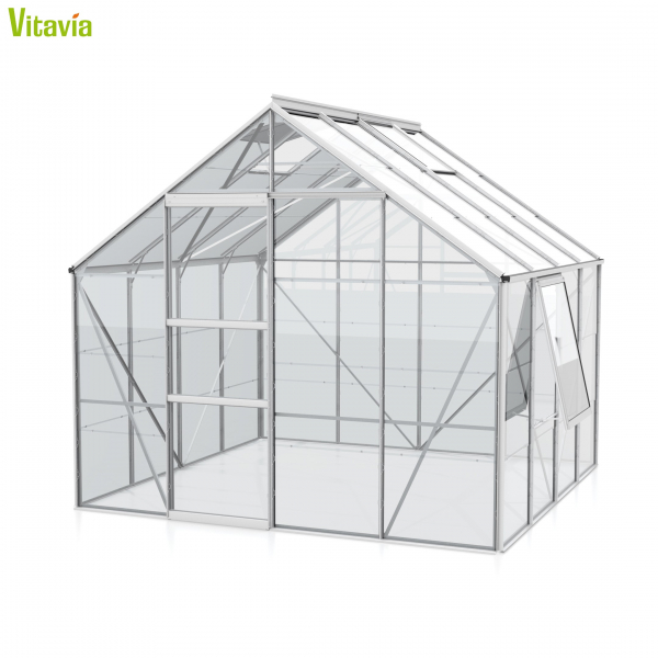 Vitavia Gewächshaus Meridian 1 6700 BxTxH 257x258x232cm ESG Glas Alu eloxiert