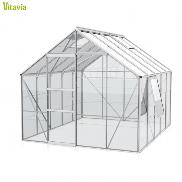 Vitavia Gewächshaus Meridian 1 8300 BxTxH 257x321x232cm ESG Glas Alu eloxiert