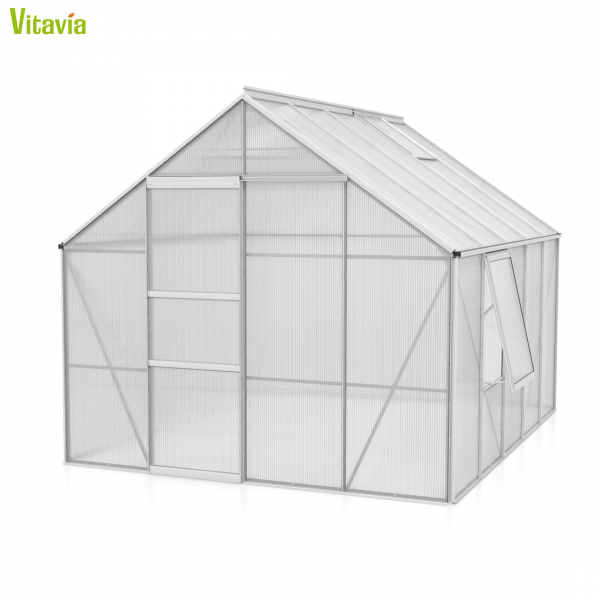 AKTION Vitavia Gewächshaus Meridian 1 8300 257x321 4mm HKP Alu eloxiert + 2 Dachlüfter