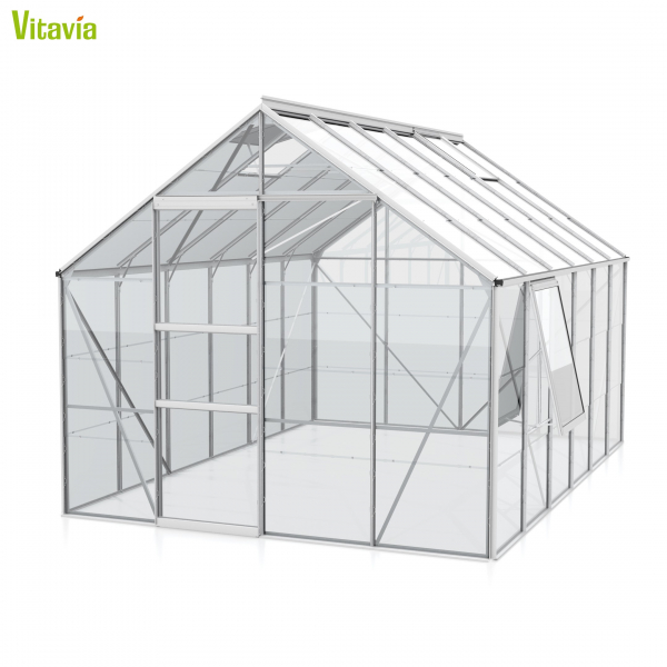 Vitavia Gewächshaus Meridian 1 9900 BxTxH 257x383x232cm ESG Glas Alu eloxiert