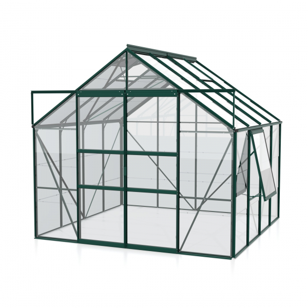 Vitavia Gewächshaus Meridian 2 6700 BxTxH 257x258x232cm ESG Glas Alu smaragd