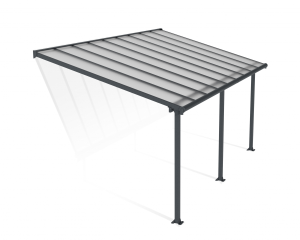 Palram-Canopia Terrassenüberdachung Olympia 3x5 anthrazit 295x546cm 16mm HKP