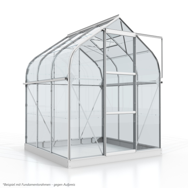 Vitavia Gewächshaus Orion 3800 ESG Glas BxTxH 202x195x231cm 3,8m² Alu eloxiert
