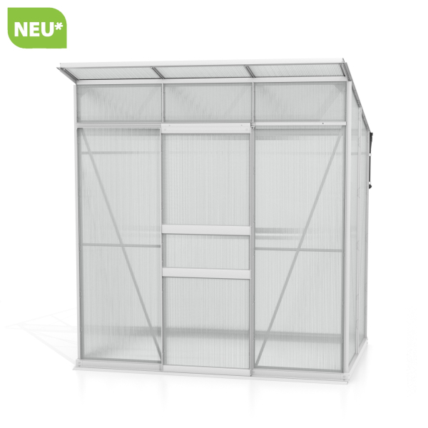 Vitavia Gewächshaus Palma 3250 6mm HKP BxT 196x167 Alu eloxiert + Fundamentsrahmen