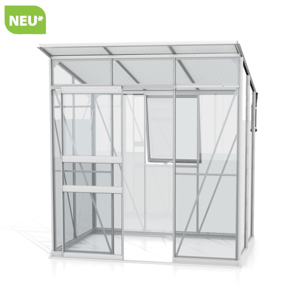 Vitavia Gewächshaus Palma 3250 ESG/HKP BxT 196x167 Alu eloxiert + Fundamentsrahmen