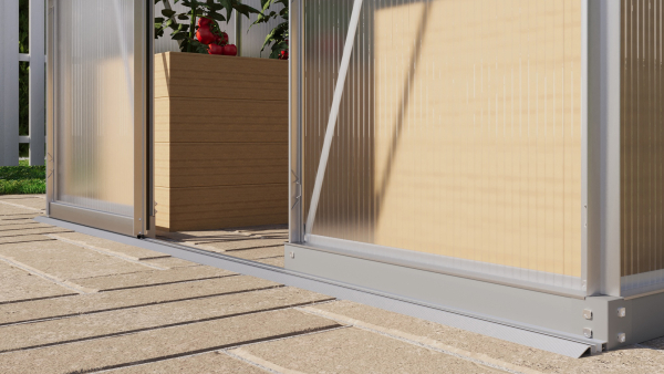 Vitavia Gewächshaus Palma 3250 ESG/HKP BxT 196x167 Alu eloxiert + Fundamentsrahmen