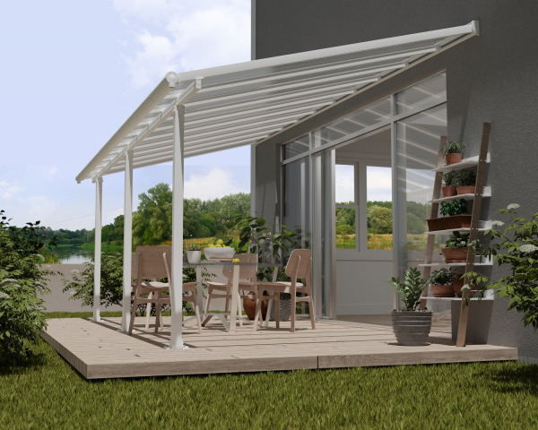 Palram-Canopia Terrassenüberdachung Olympia 3x6 weiß 295x619cm 16mm HKP