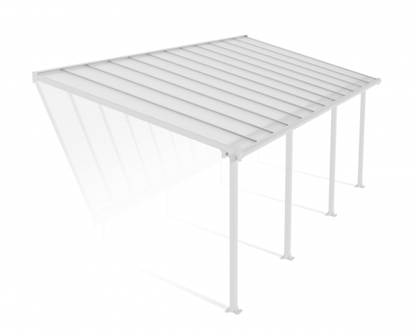 Palram-Canopia Terrassenüberdachung Olympia 3x7 weiß 295x739cm 16mm HKP