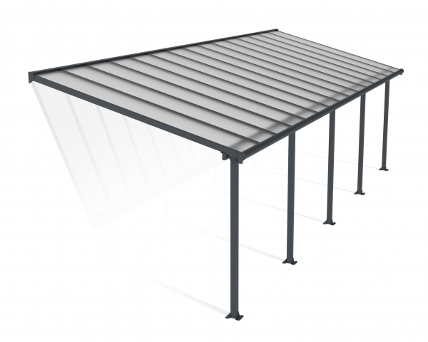 Palram-Canopia Terrassenüberdachung Olympia 3x9 anthrazit 295x924cm 16mm HKP