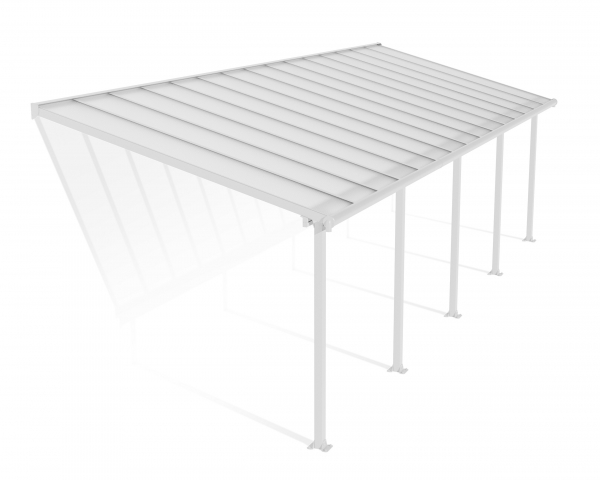 Palram-Canopia Terrassenüberdachung Olympia 3x9 weiß 295x924cm 16mm HKP