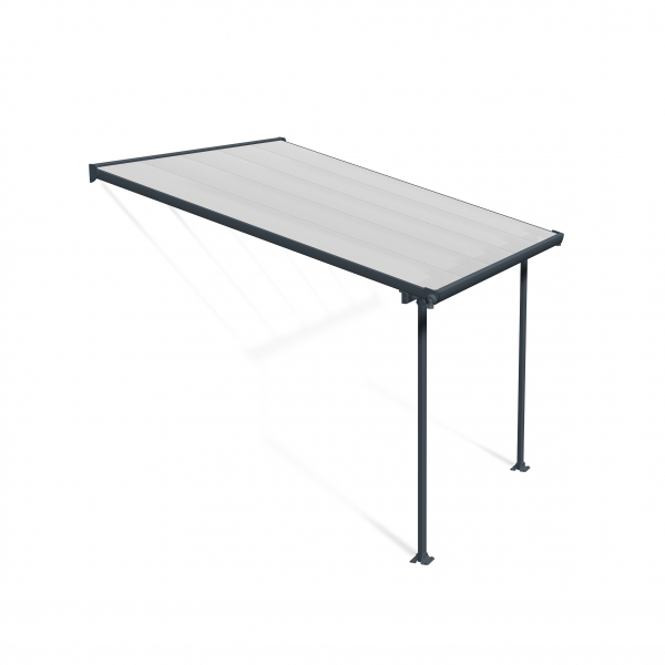 Palram-Canopia Terrassenüberdachung Feria 3x3 anthrazit TxB 295x305cm 8mm HKP