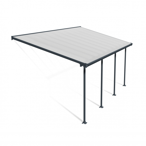 Palram-Canopia Terrassenüberdachung Feria 3x6 anthrazit TxB 295x610cm 8mm HKP