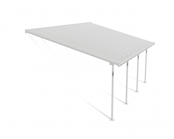 Palram-Canopia Terrassenüberdachung Feria 4x6 weiß TxB 386x606cm 8mm HKP
