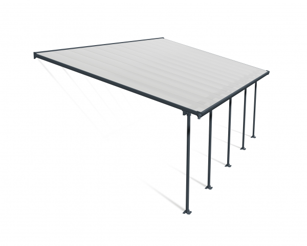 Palram-Canopia Terrassenüberdachung Feria 4x7 anthrazit TxB 386x787cm 8mm HKP