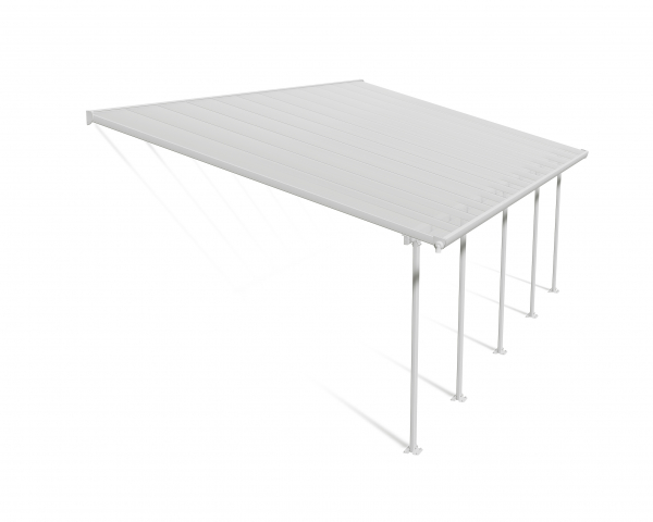 Palram-Canopia Terrassenüberdachung Feria 4x7 weiß TxB 386x787cm 8mm HKP
