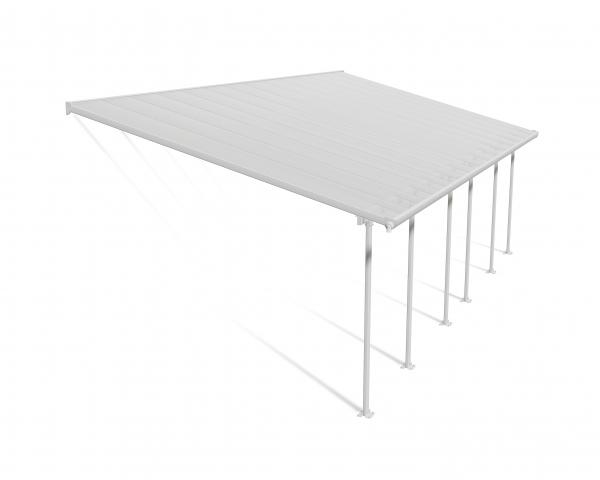 Palram-Canopia Terrassenüberdachung Feria 4x8 weiß TxB 386x850cm 8mm HKP