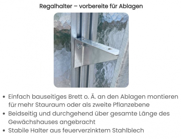 Vario Stahl Gewächshaus Landhaus 3 Nörpelglas 4mm BxL:303x303cm 9m² Anthrazit