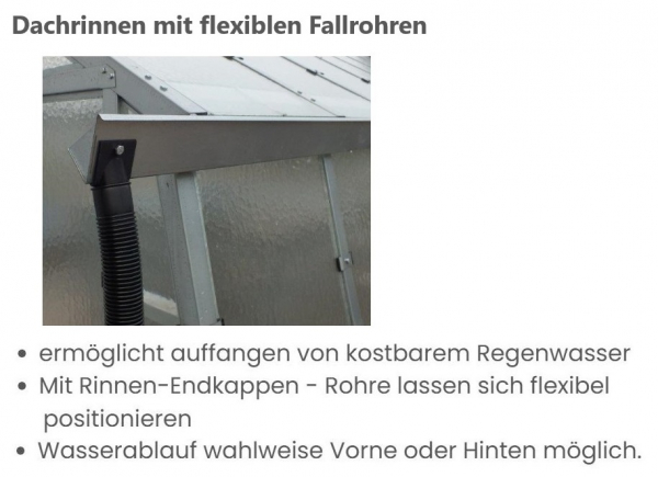 Vario Stahl Anlehngewächshaus Domus 4,5 Nörpelglas BxL 212x452cm 9,5m² verzinkt