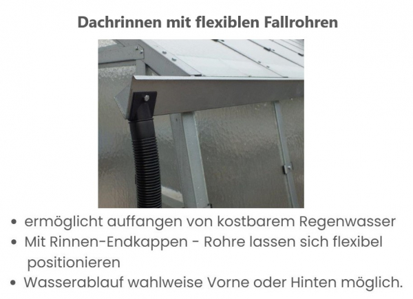 Vario Stahl Gewächshaus Maxi 4,5 Nörpelglas 4mm BxL 426x452cm 19m² grün