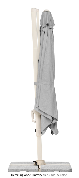 Schneider SET Ampelschirm Rhodos Twist Comfy 300x300cm Greige + Ständer + Hülle