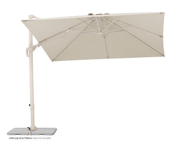 Schneider SET Ampelschirm Rhodos Twist Comfy 300x300cm Natur + Ständer + Hülle