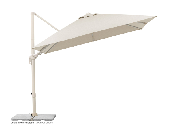 Schneider SET Ampelschirm Rhodos Twist Comfy 300x300cm Natur + Ständer + Hülle