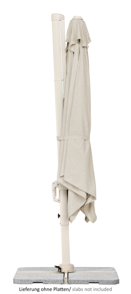 Schneider SET Ampelschirm Rhodos Twist Comfy 300x300cm Natur + Ständer + Hülle