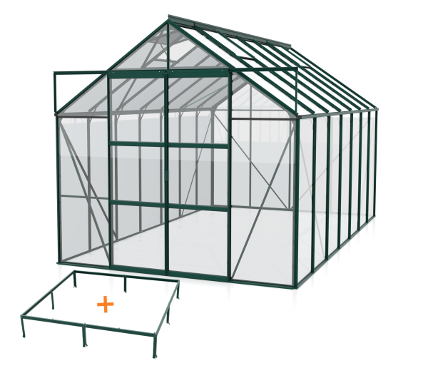 SPARSET Vitavia Gewächshaus Uranus 11500 257x445 ESG Glas smaragd + Fundamentsrahmen